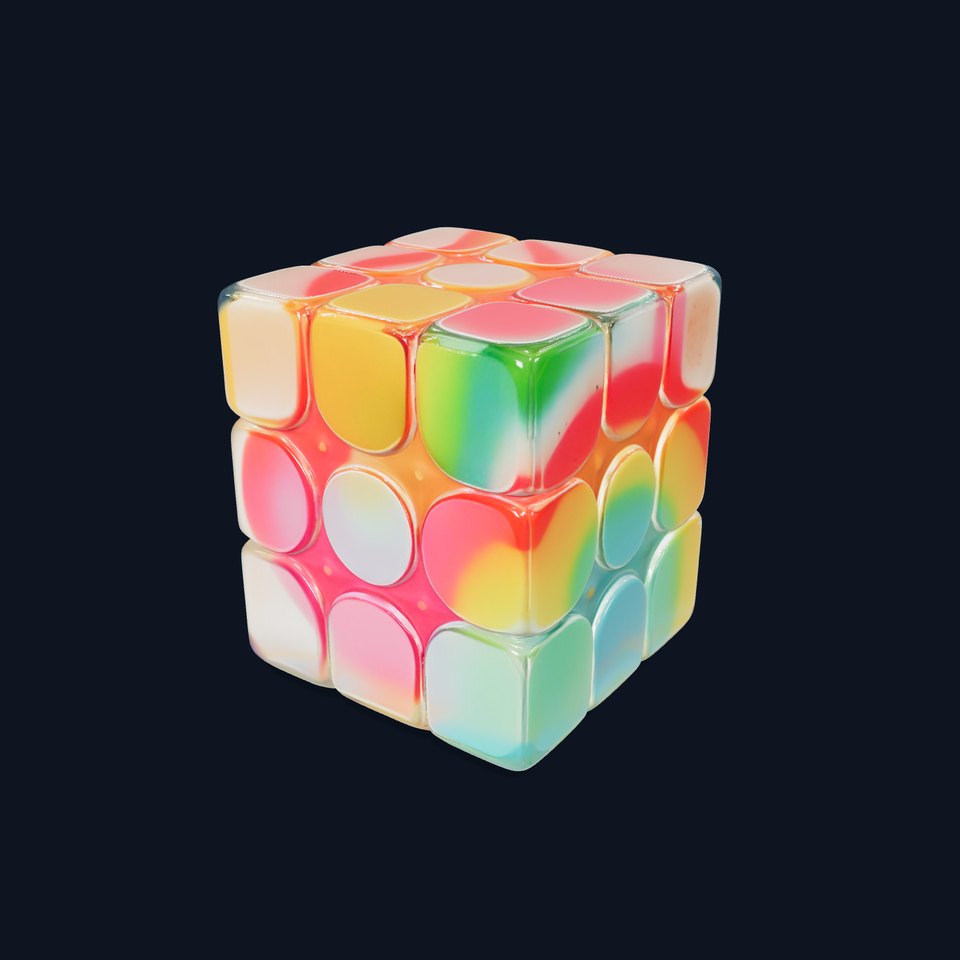 Vibrant Puzzle Cube model pack